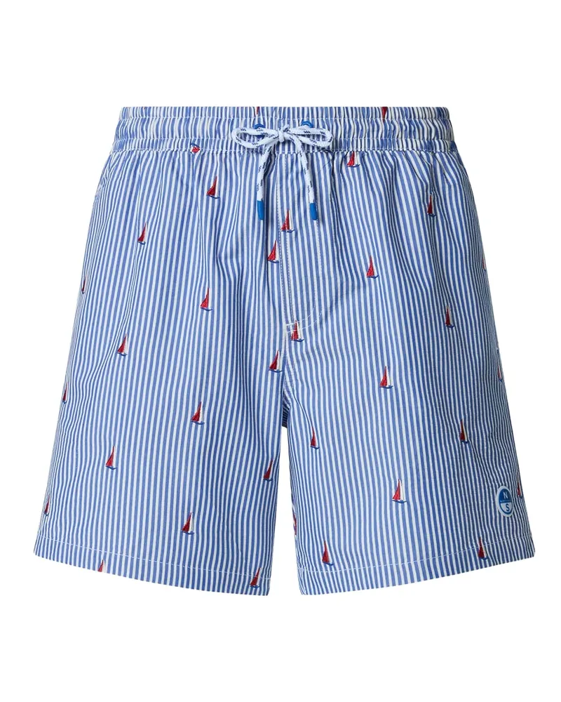 North Sails Badeshorts Gestreifter Seersucker Mehrfarbig