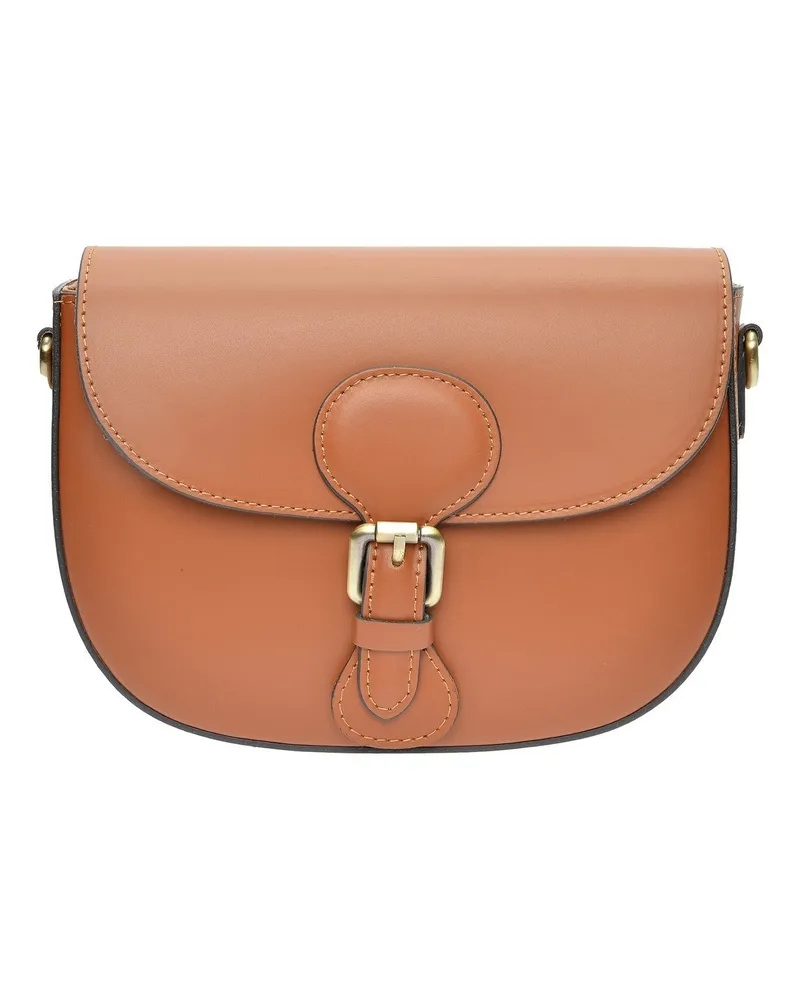 Isabella Rhea Braun Rindsledertasche Braun