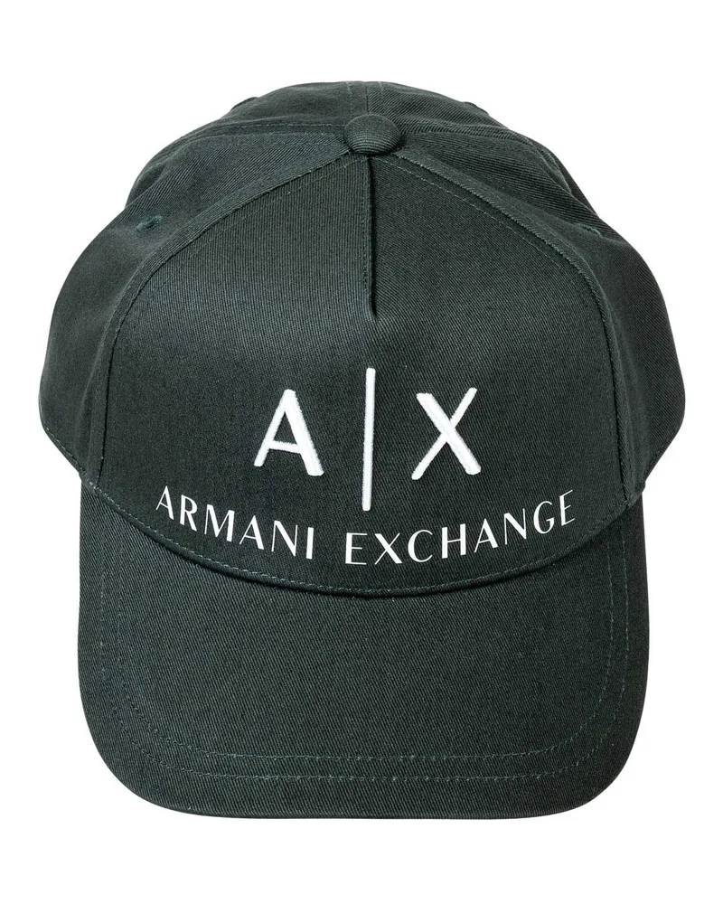 Armani Exchange Man Woven Baseball Hat Cap Grau