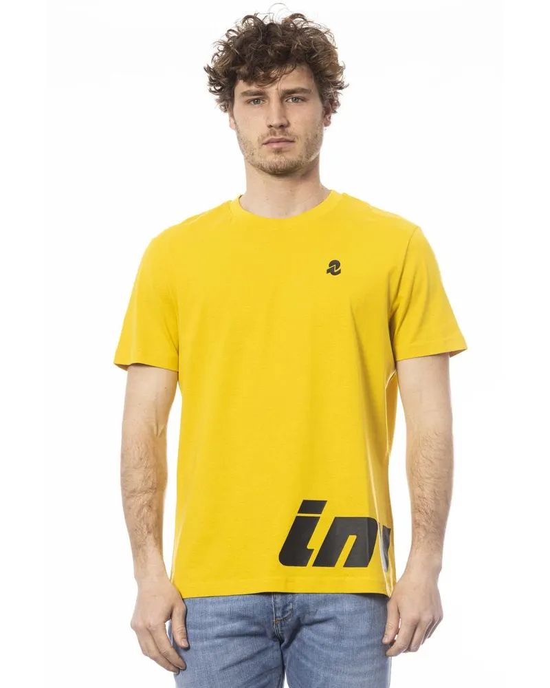 Invicta Gelbes Baumwoll Herren T-Shirt Gelb