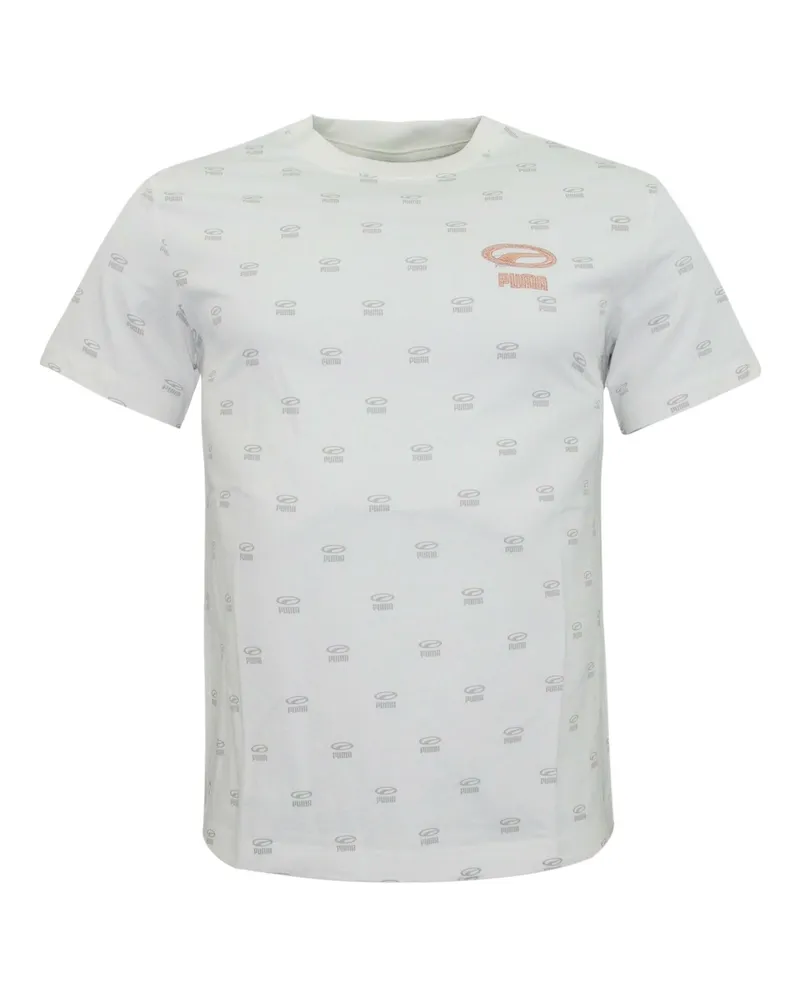 Puma og Aop Tee Womens Casual Branded T-Shirt Cream 845065 02 Creme
