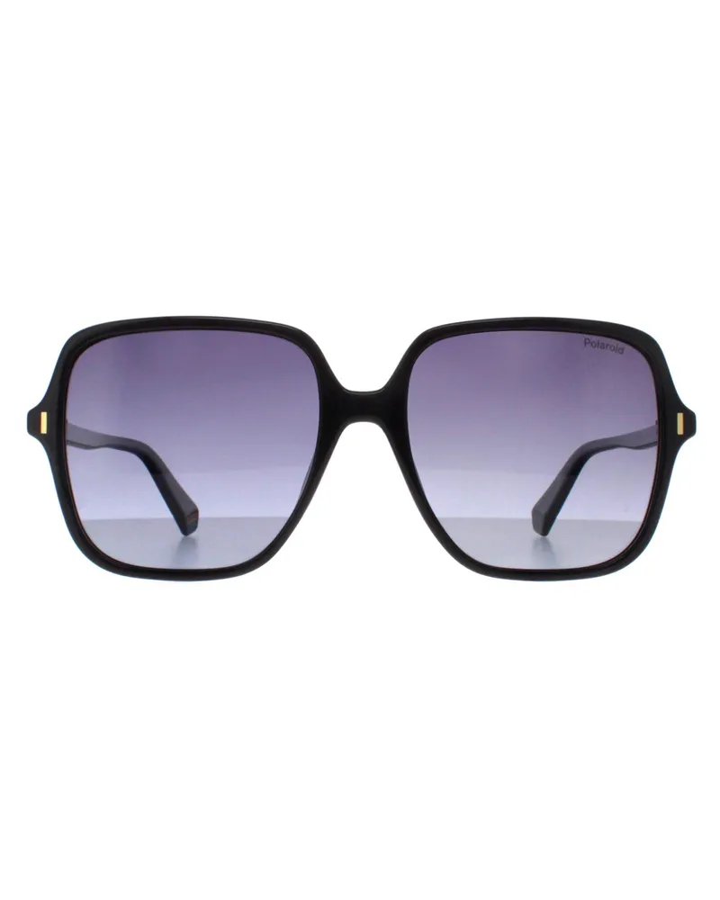 Polaroid Square Womens Schwarz Grau Gradient Polarisiert PLD 6219/S Schwarz