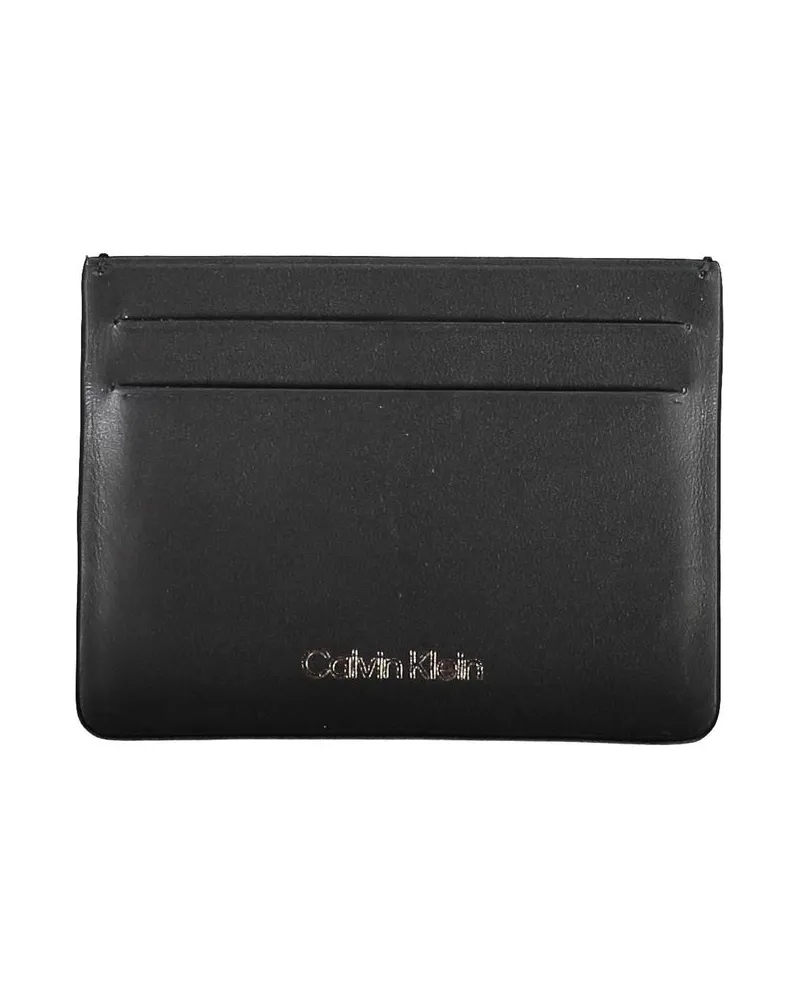 Calvin Klein Leder-Geldbörse für Männer - Schwarz Schwarz