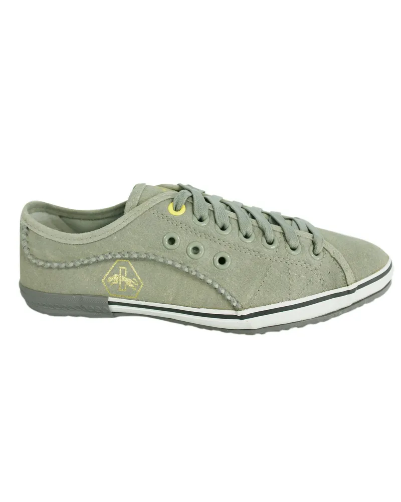 Puma Rudolf Dassler Scherenbahn Herren Trainer Leder Grau Schnürung 346190 02 B6D Grau