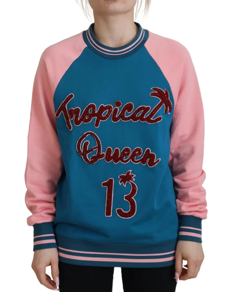 Dolce & Gabbana Dolce Gabbana Tropische Königin Sweatshirt 13 Blau