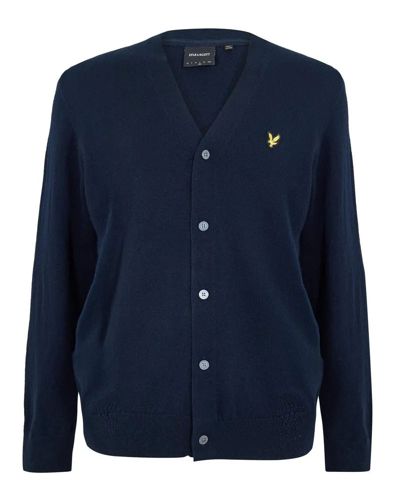 Lyle & Scott Strickjacke für Herren, V-Ausschnitt (Dunkel-Marineblau Marineblau