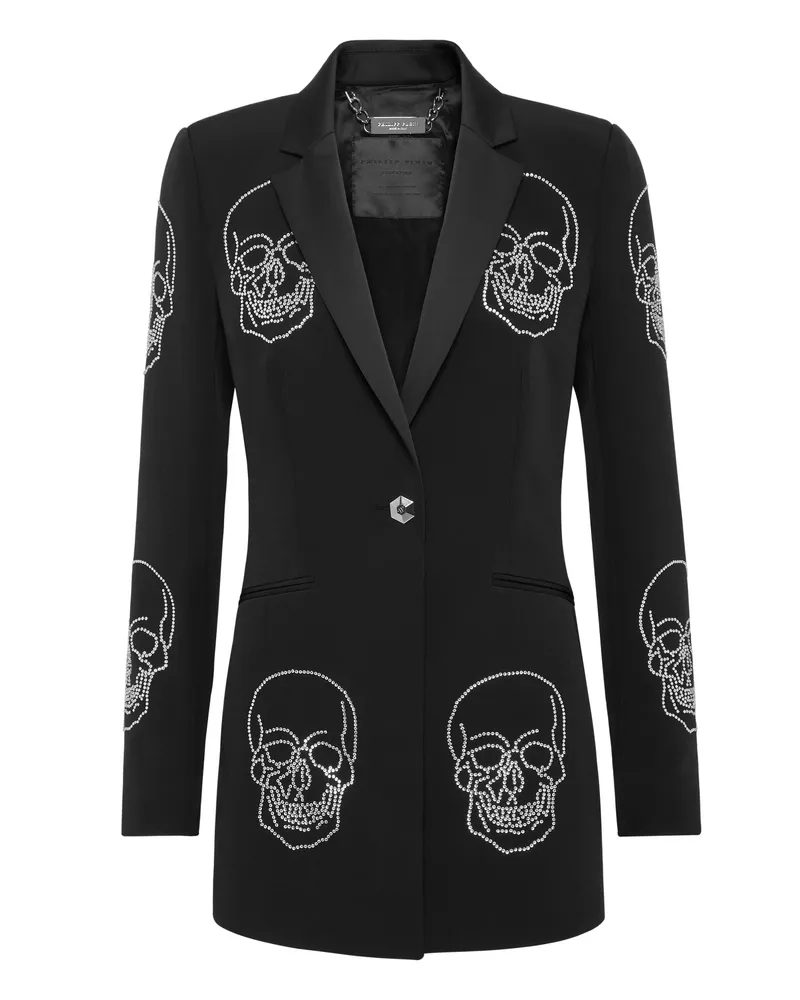 Philipp Plein Mantel Skull Schwarz