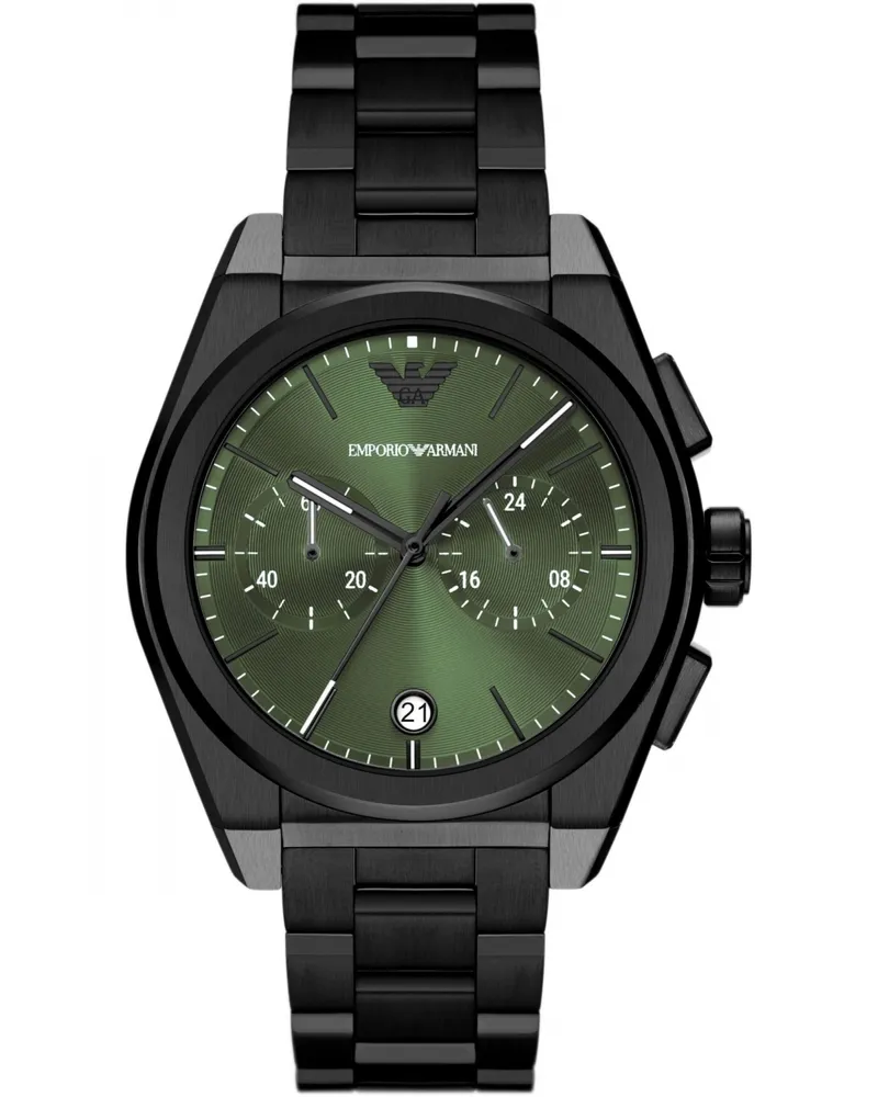 Emporio Armani Federico Schwarz Herren Armbanduhr AR11562 Schwarz