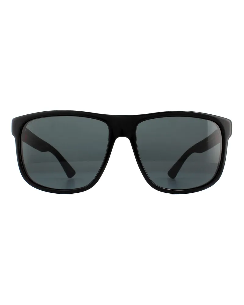 Gucci Lunettes De Soleil  GG0010S 001 Gris En Caoutchouc Noir Schwarz