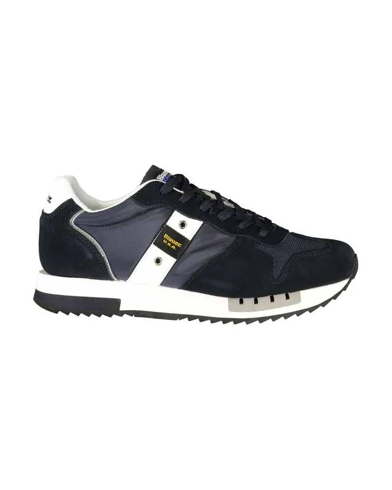 Blauer Blue Polyurethan Herren Sneaker Blau