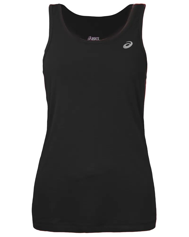 Asics Motion Dry Womens Black Tank Top Schwarz