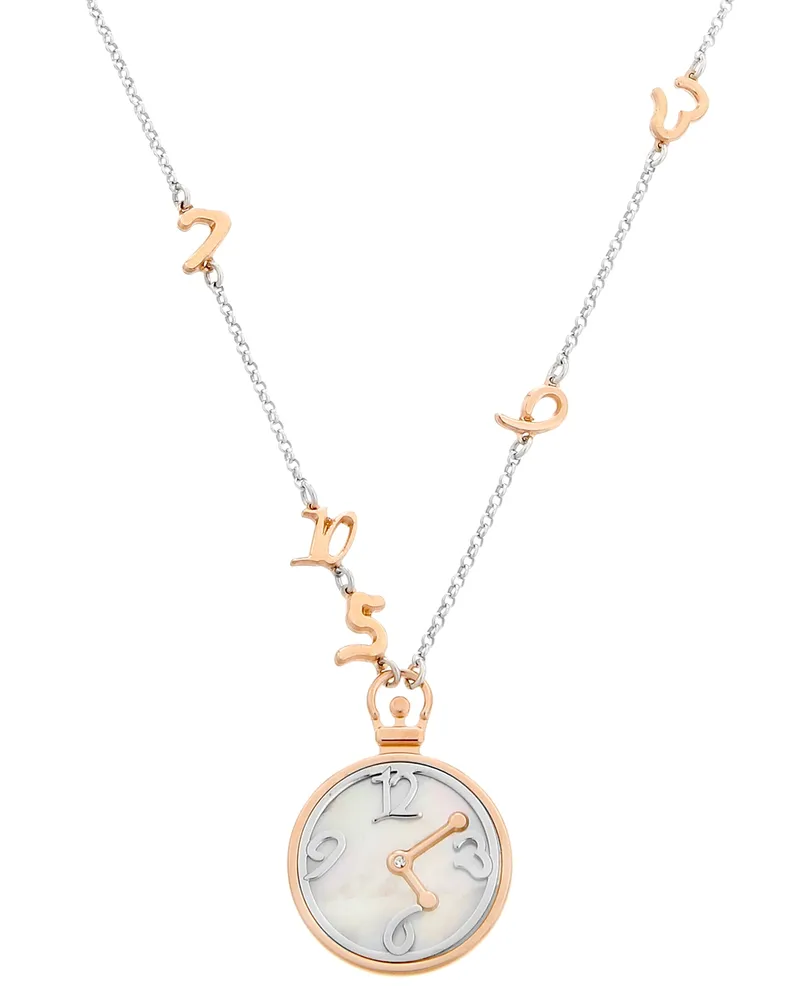 Orphelia Damen 925 Sterling Silber Halskette - Silber/Rosé ZK-7174/1 Silber