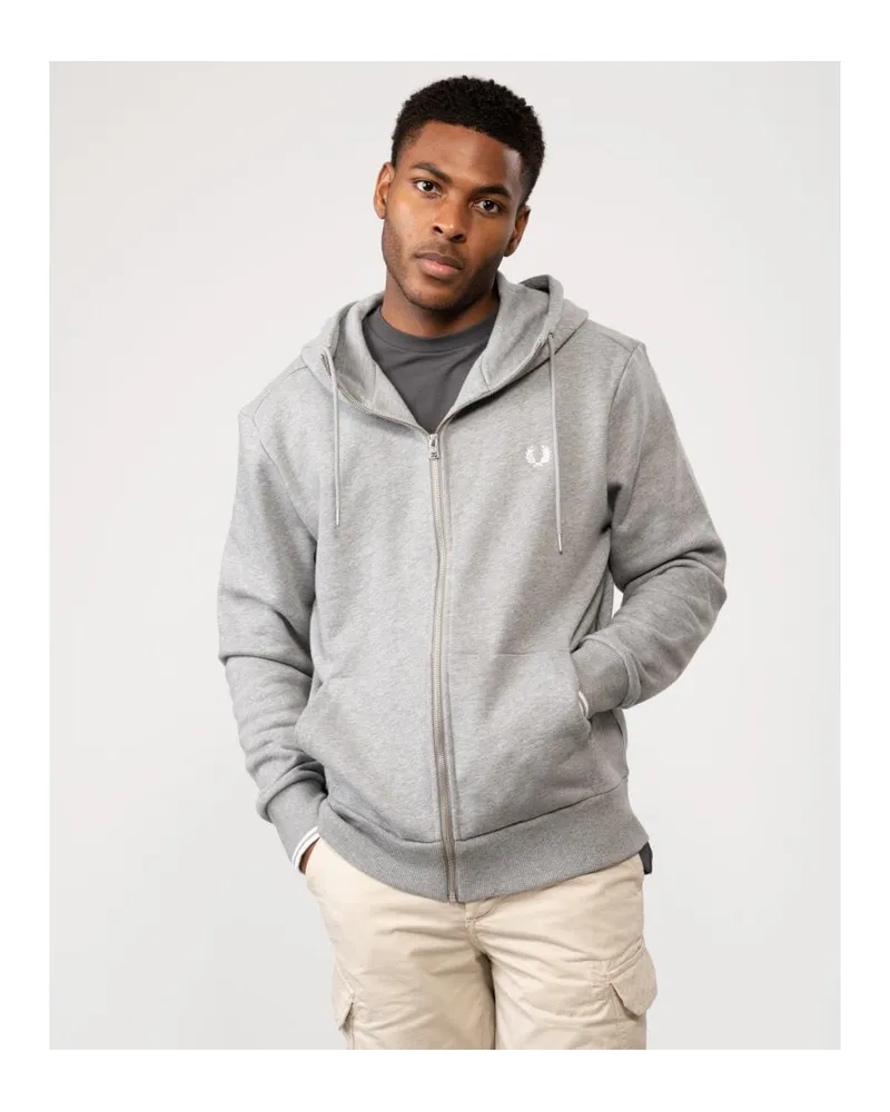 Fred Perry Herren Zip-Hoodie Grau