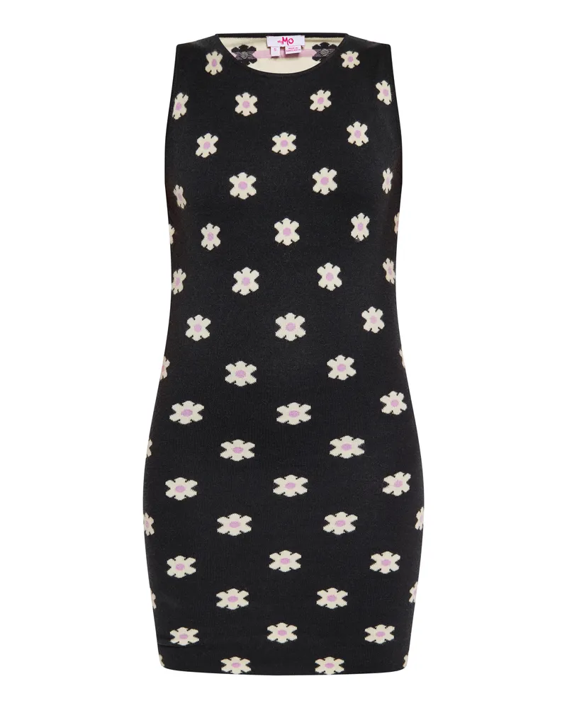 My Mo Kleid Damen SCHWARZ CREME LILA Schwarz