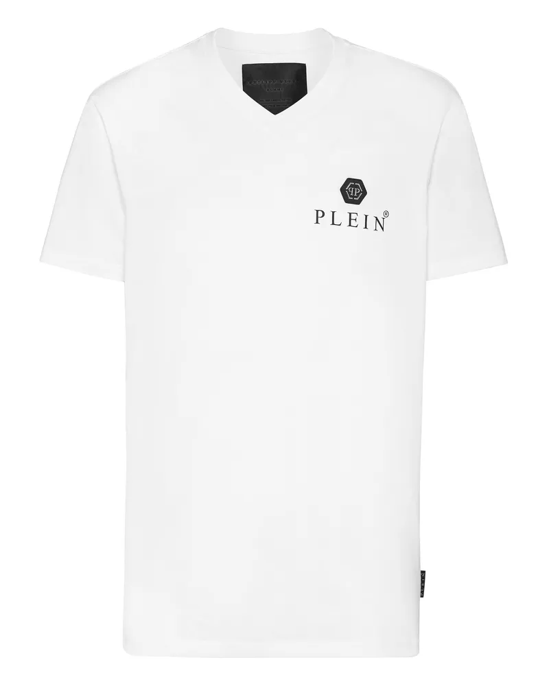 Philipp Plein T-Shirt mit V-Ausschnitt - Weiß Weiß