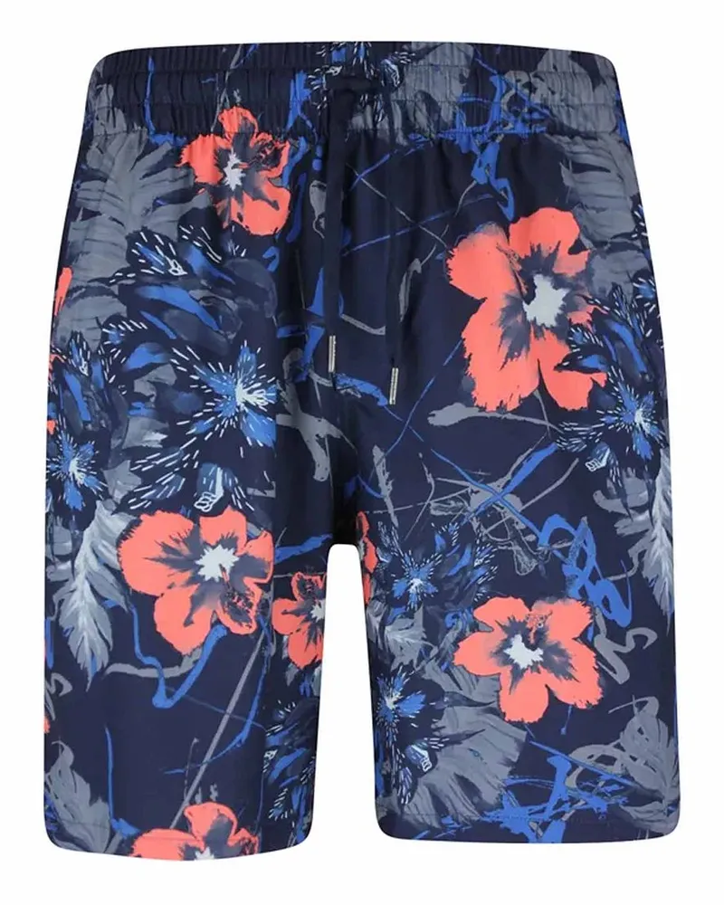 Puma Nassau Kurzschlärve bedruckte dunkelblaue Herren Shorts 533796 02 Marineblau