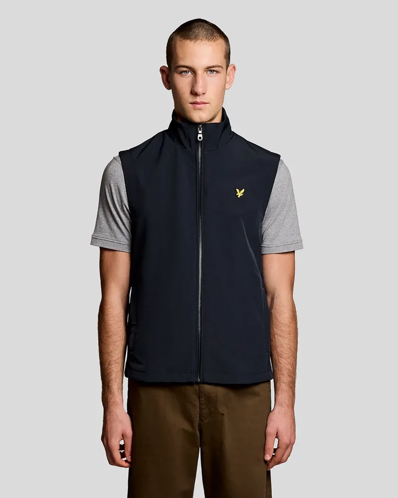 Lyle & Scott Mesh-Back Softshell-Weste Marineblau
