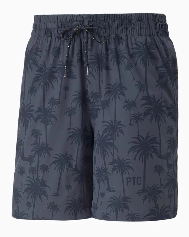 Puma X Ptc Palm Tree Crew Herren Navy Golfshorts Blau