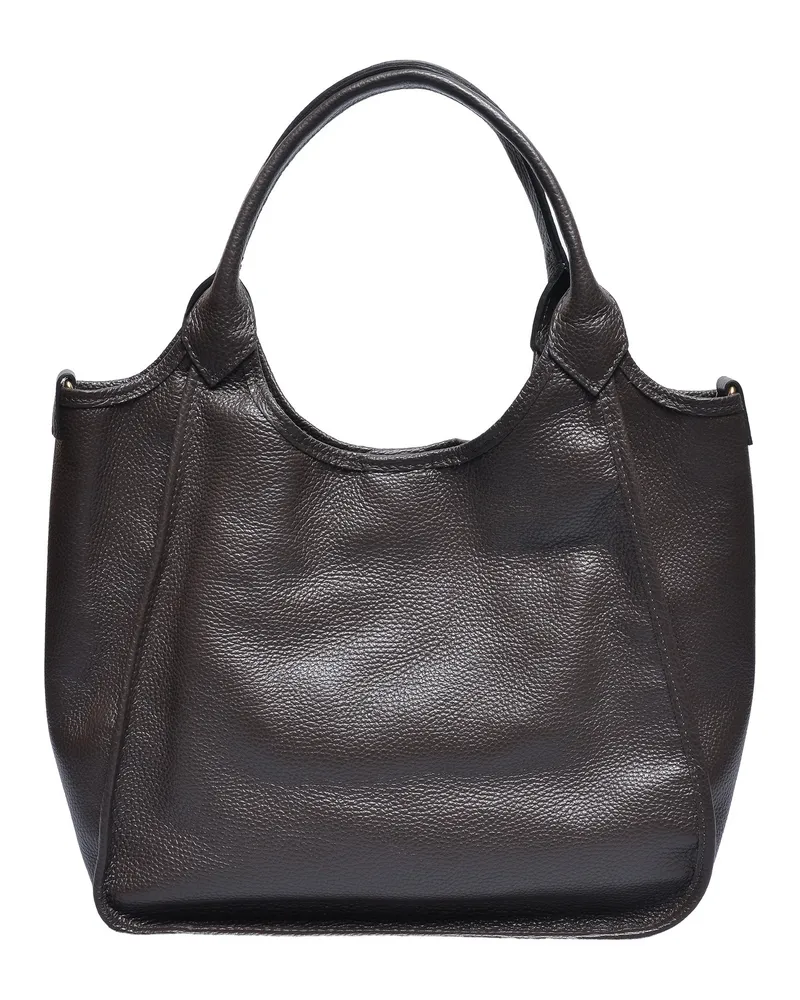 Isabella Rhea Zweifarbig Rindsledertasche Dunkelbraun