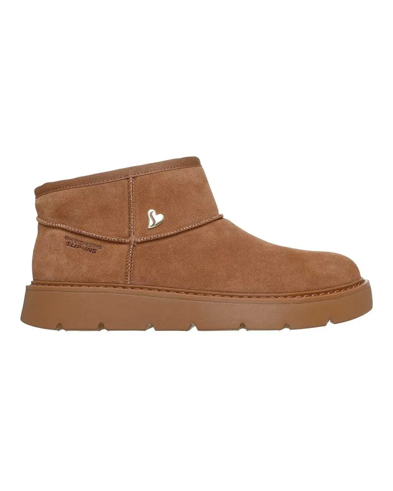 Skechers Cozy" Stiefeletten für Damen, Wildleder, Zum Reinschlüpfen (Kastanie Kastanienbraun