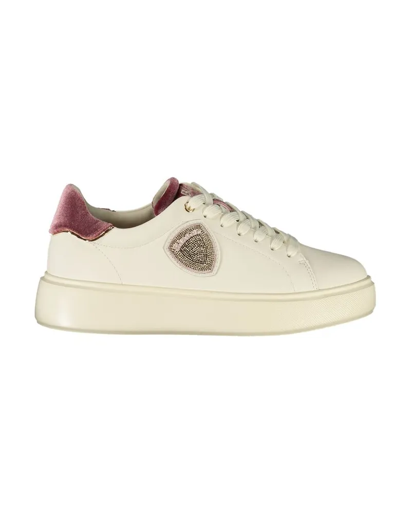 Blauer Bianco Polyurethan Sneaker für Damen - Weiß Weiß