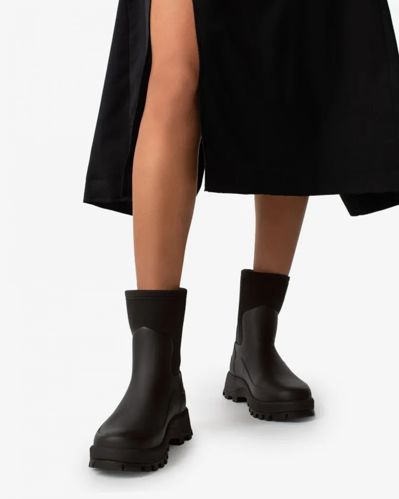 Hunter City Explorer Schwarze Neoprenstiefel für Damen Schwarz