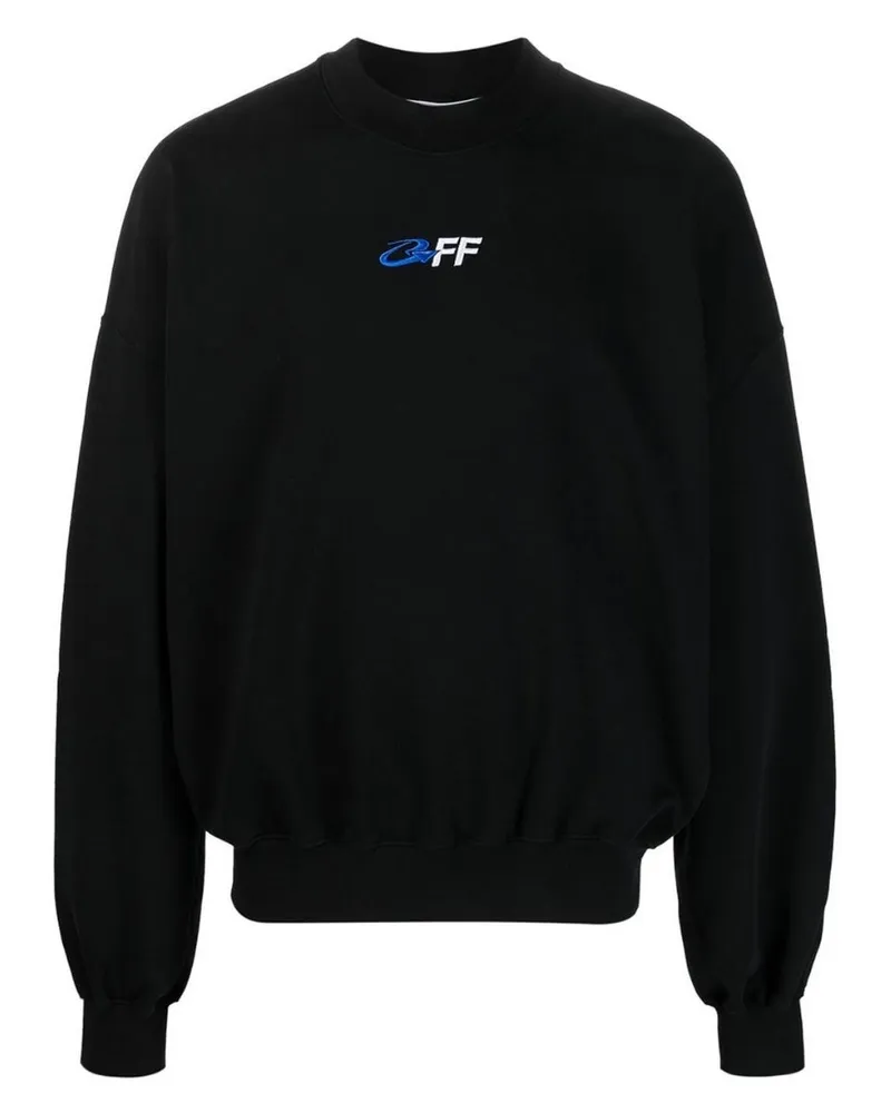 OFF-WHITE Exact Opposite Boxy Fit Schwarzes Sweatshirt Schwarz