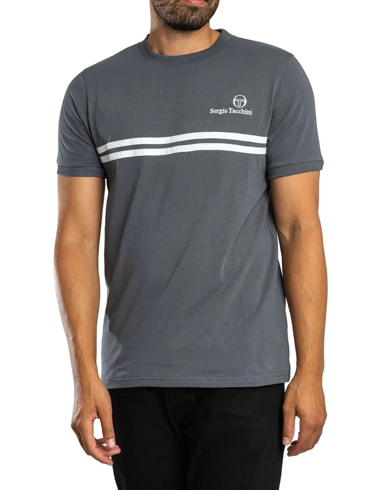 Sergio Tacchini Neues Supermac T-Shirt, Grau Grau