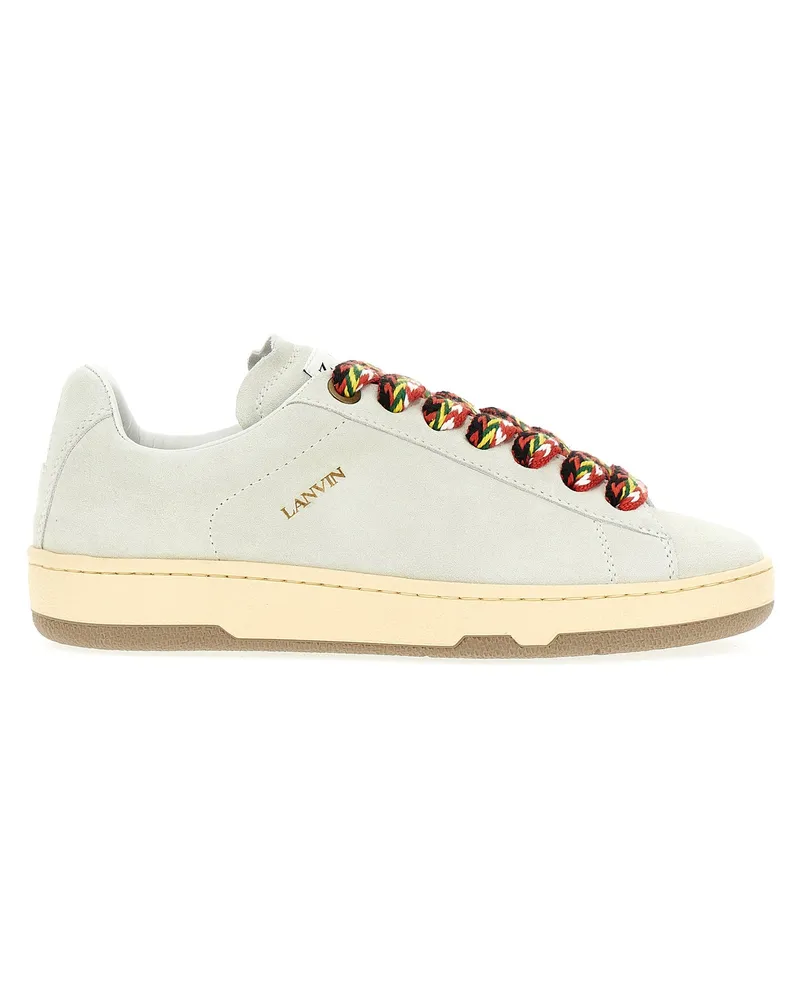 Lanvin Weiße Kalbsleder Sneaker Weiß