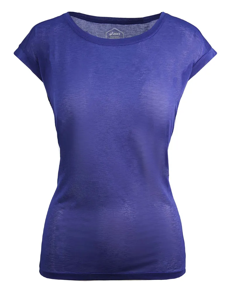 Asics Layering Womens Blue T-Shirt Blau