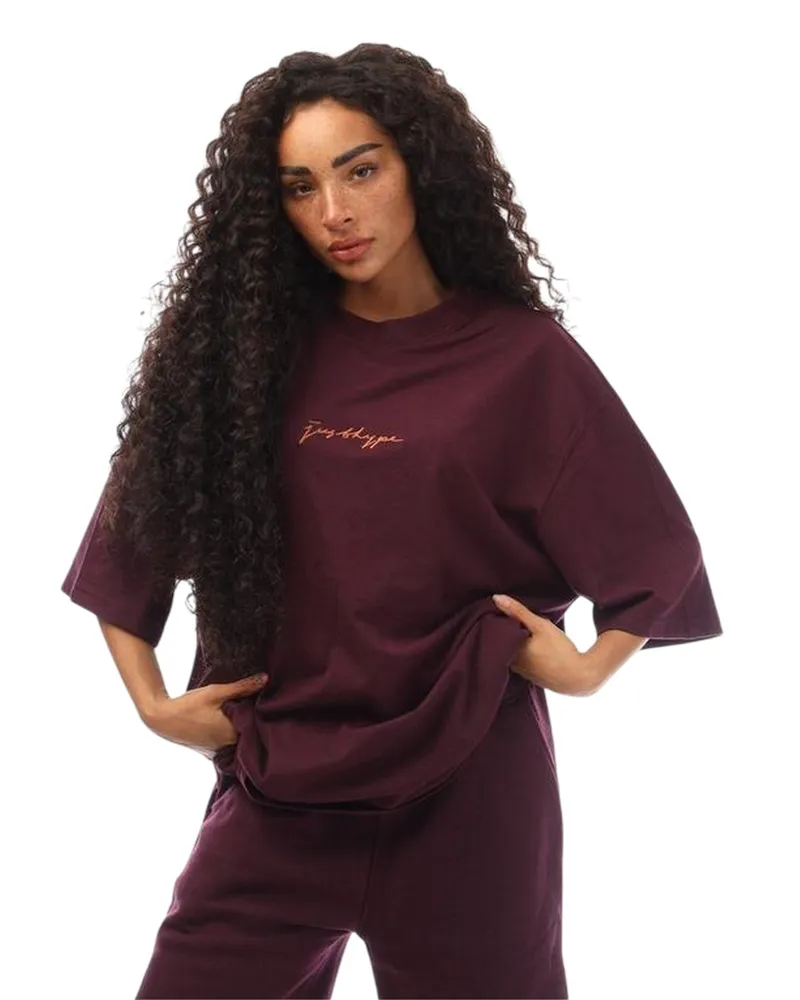 HYPE T-Shirt für Herren, Logo, Übergroß (Violett Lila