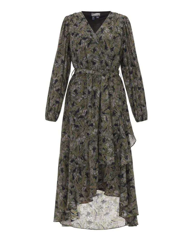 DreiMaster Kleid Frauen schwarze Blume Schwarz