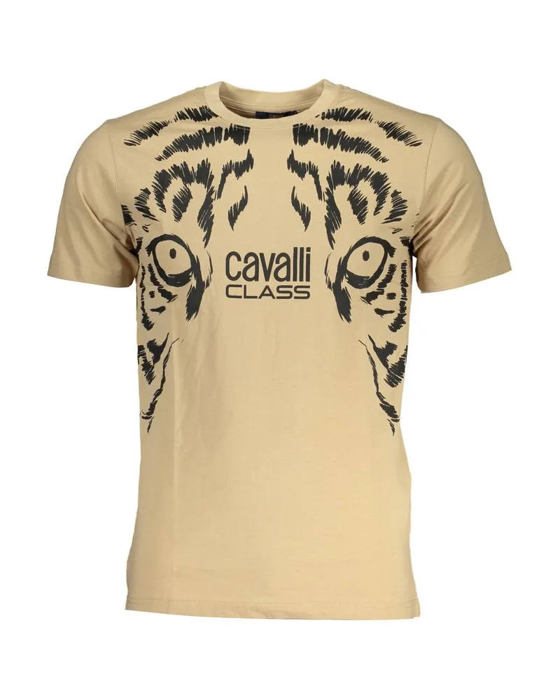 Roberto Cavalli Tiger T-Shirt Beige Cognac
