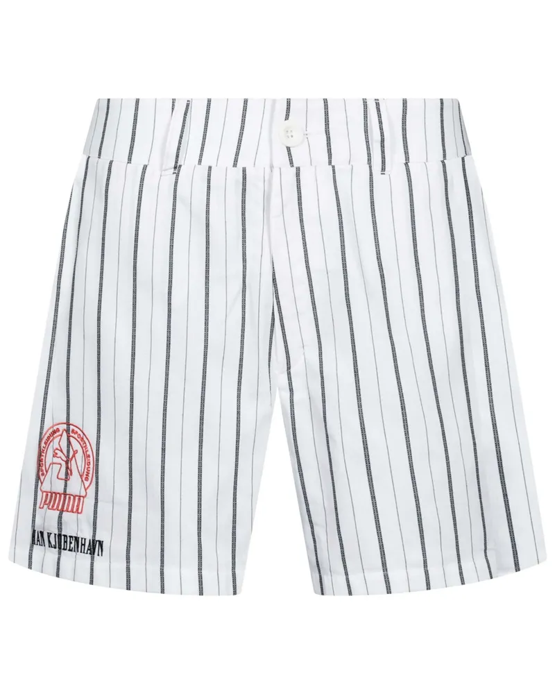 Puma x Han Kjobenhavn Herren Shorts Casual Stripe Hosen 578556 02 Weiß
