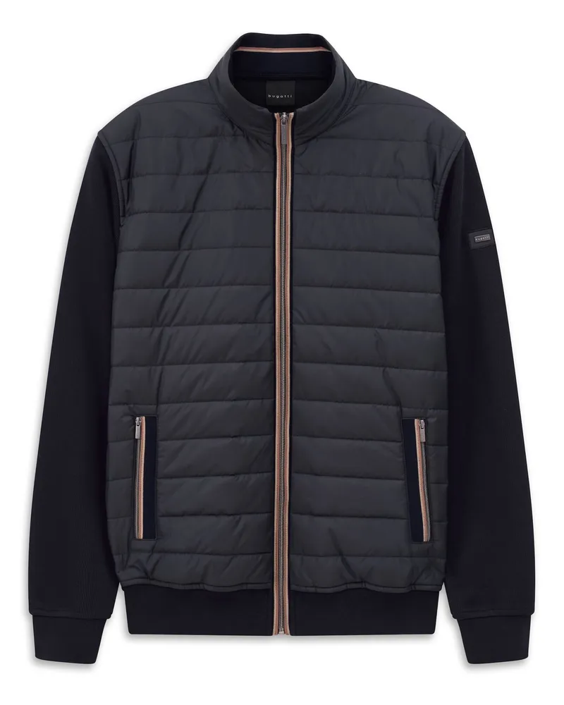 Bugatti Herren Sweatjacke mit gesteppter Front Marineblau