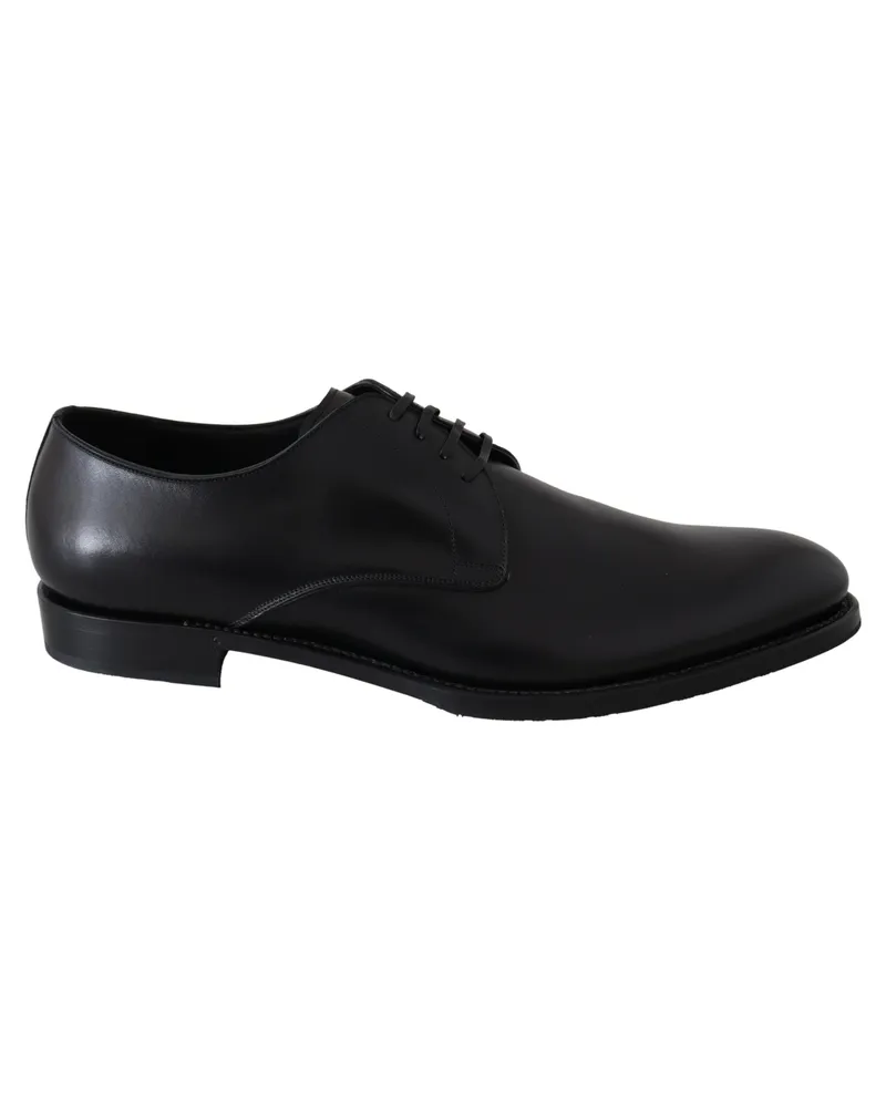 Dolce & Gabbana Schwarze Leder SARTORIA Handgefertigte Schuhe Schwarz