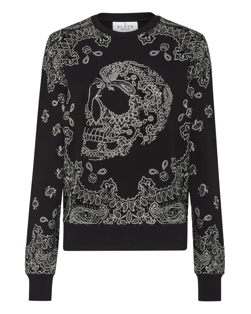 Philipp Plein Sweatshirt Paisley Schwarz