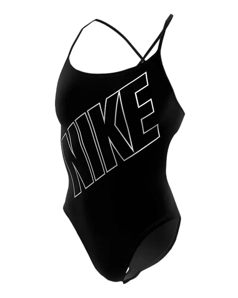 Nike Badeanzug für Damen, Schmal (Schwarz Schwarz