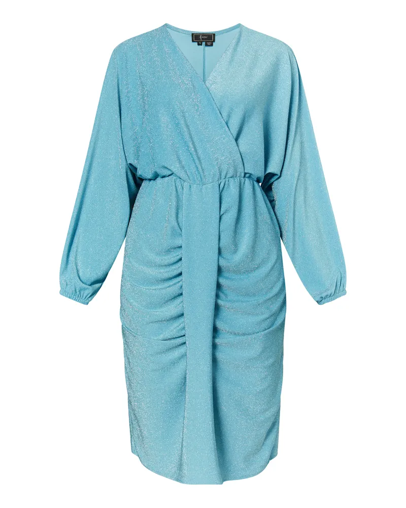 FAINA Abendkleid mit Glanzgarn Damen Aqua Türkis