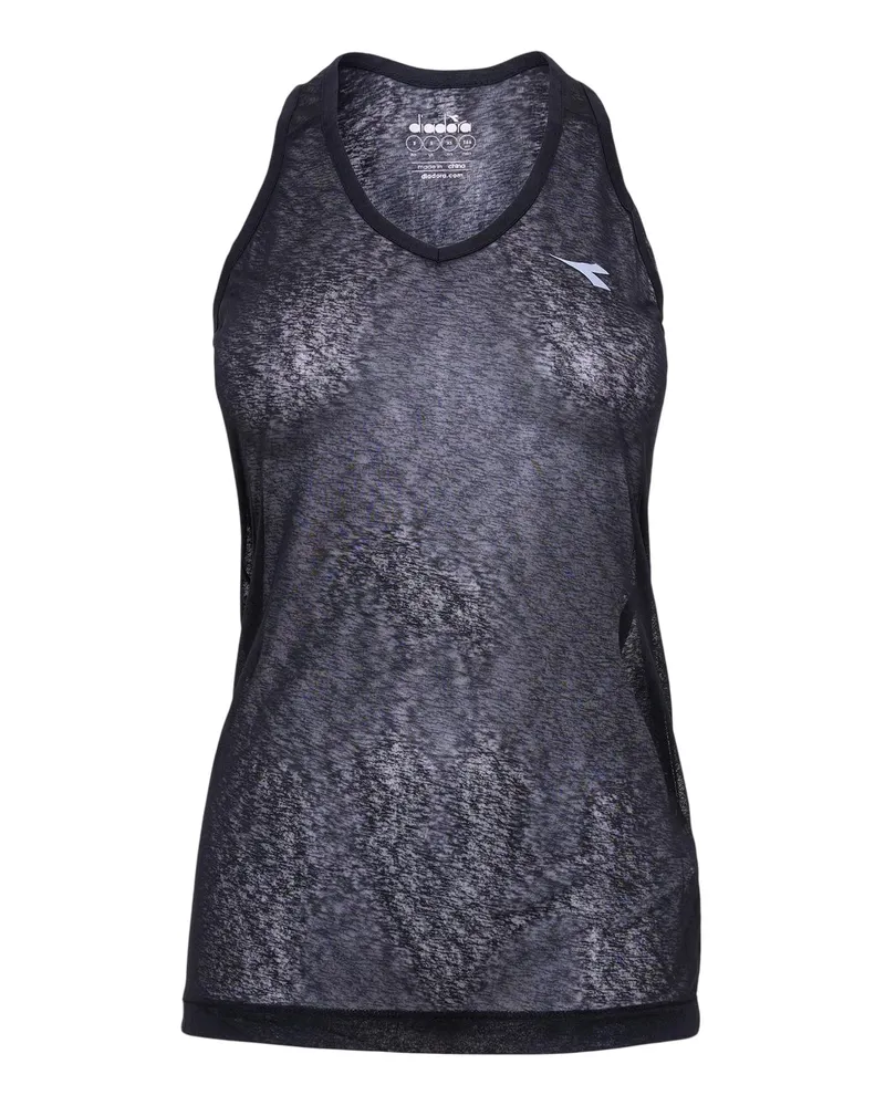 Diadora Ärmelloses Oberteil für Damen, Ärmellos (Schwarz Schwarz