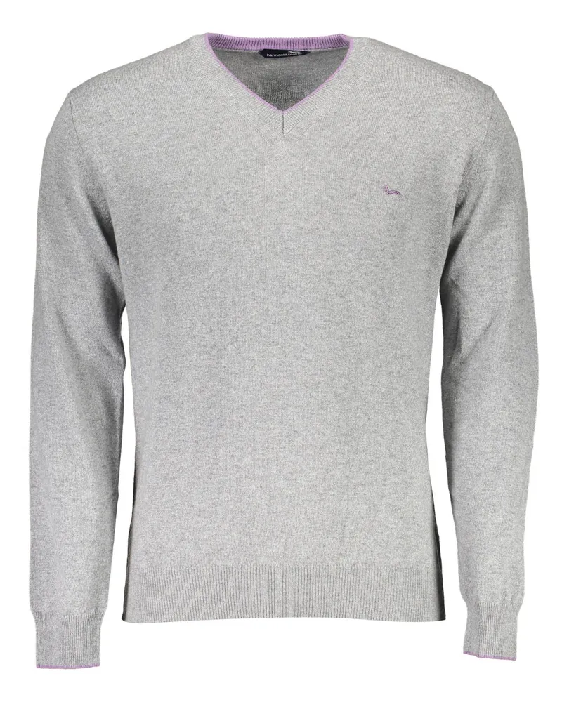 Harmont & Blaine V-Ausschnitt Strickpullover Modell HA14206 - Silber Silber