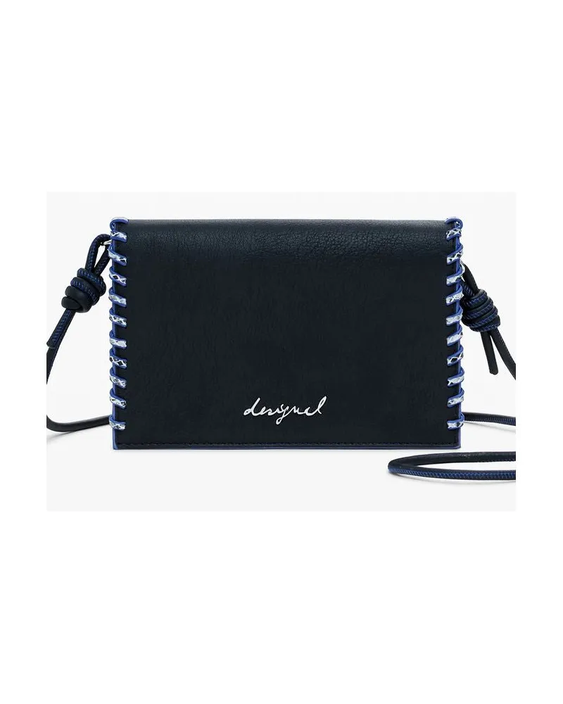 Desigual Nero Polyurethan Damen Geldbörse Schwarz