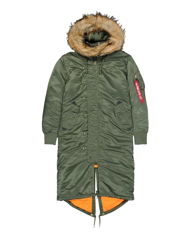 Alpha Industries Long Fishtail Field Jacket Women Grün