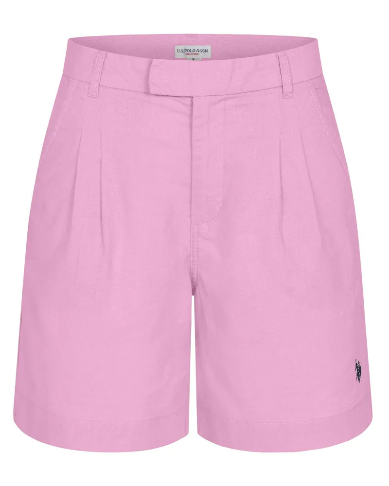 U.S. Polo Assn.  Leinen-Baumwoll-Shorts - Rosa Rosa