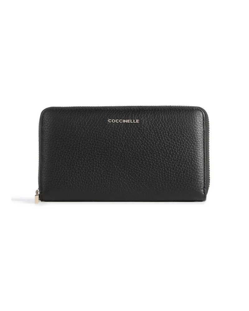 Coccinelle Metallic Soft Geldbörse - Schwarz Schwarz