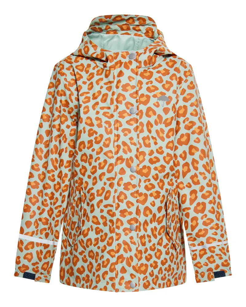 Schmuddelwedda Regenjacke Mädchen Pastellmint Orange Leo Orange