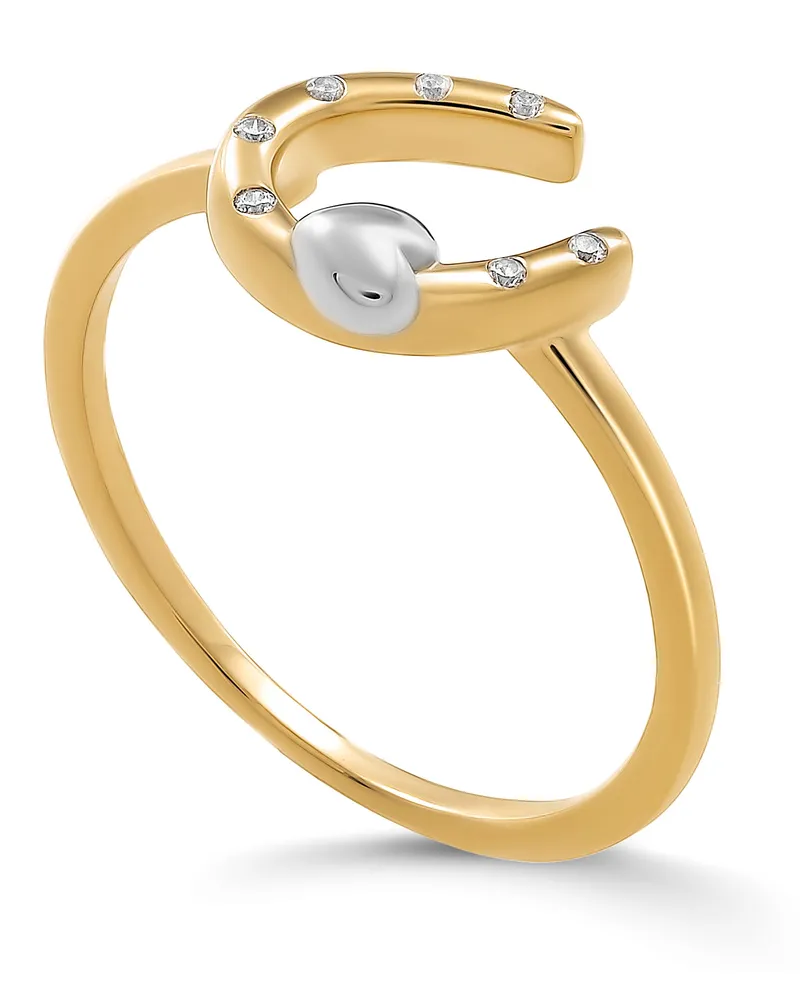 Orphelia Aurora' Damen-Ring aus 925er Sterlingsilber – Silber/Gold ZR-7525/G Silber