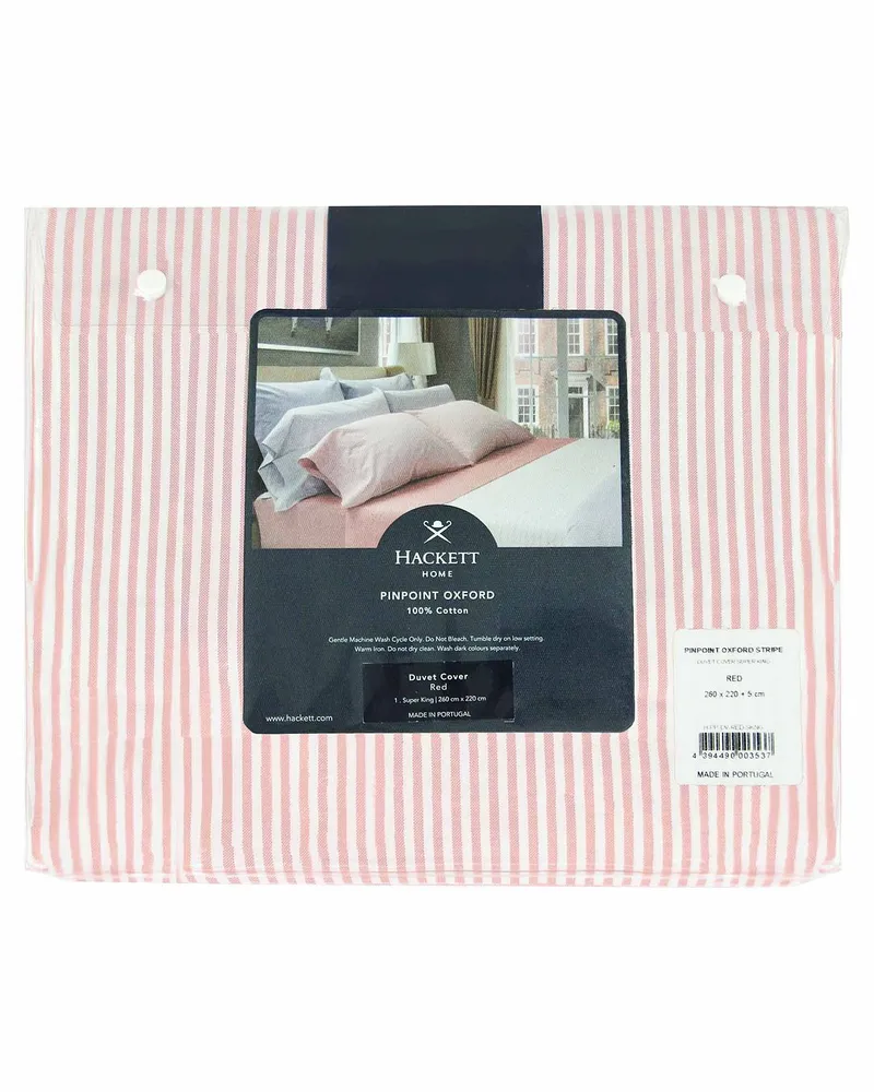 Hackett Home Pinpoint Super King Bettbezug Weiß
