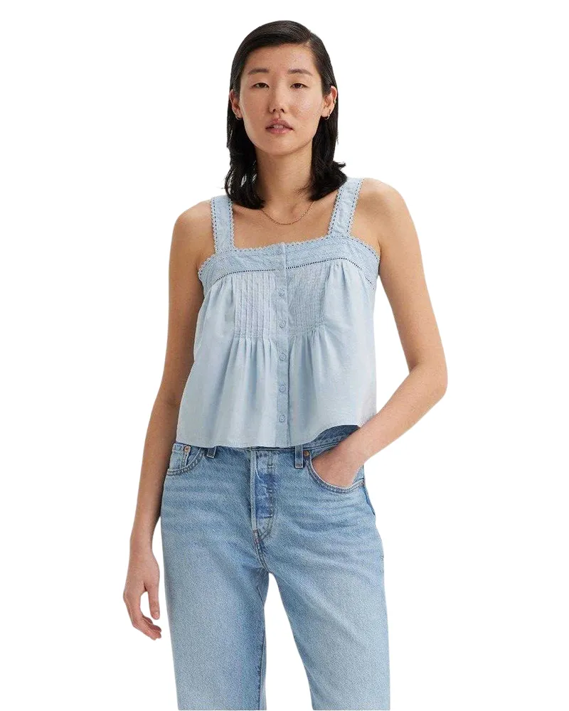 Levi's Trägerhemd für Damen, Eckiger Ausschnitt (Schönes Blau Himmelblau