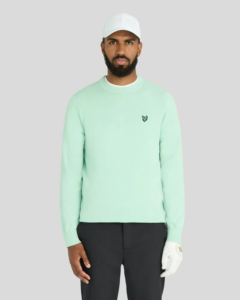 Lyle & Scott Golf Polyblend Rundhals-Pullover Grün